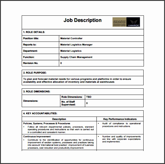 skills the material controller job description sample template can be used for detailing the responsibilities and the job duties of a material