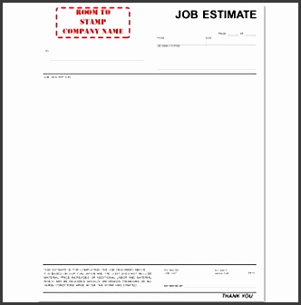 job estimate form