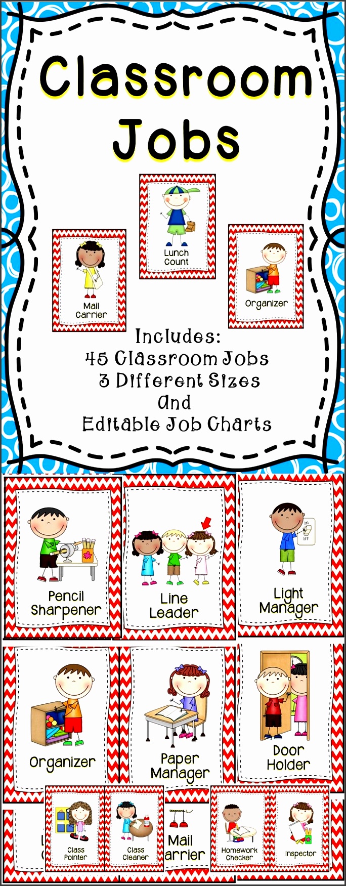 classroom jobs this classroom jobs card set includes 45 different jobs and editable templates