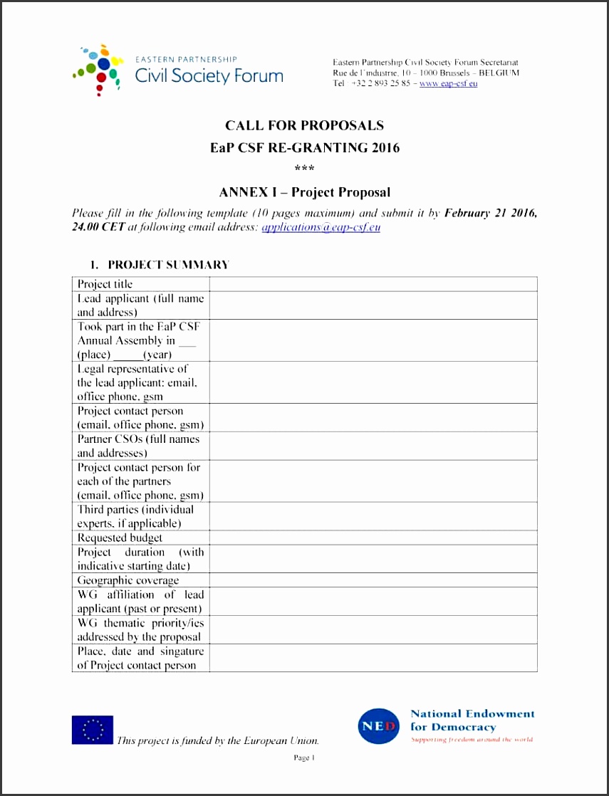 project proposal templates