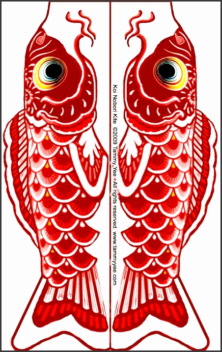 koi fish kite template used for kids craft project for smaller kids would just