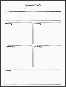 this is a basic lesson plan template for preschool or one subject area