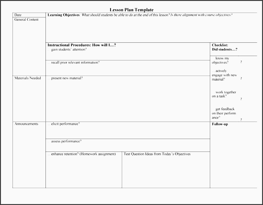 44 free lesson plan templates mon core preschool weekly