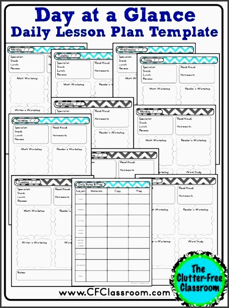 clutter free classroom day at a glance daily lesson planning lesson plan template teacher binder time management lesson plans