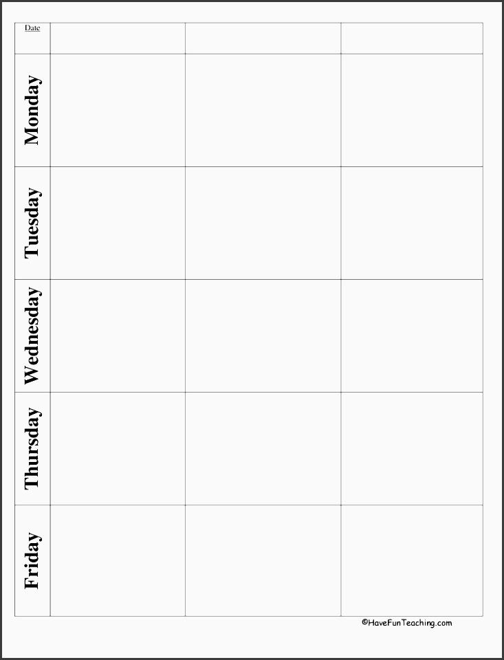 blank lesson plan template