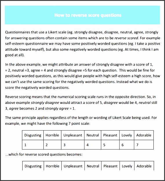 example of likert scale