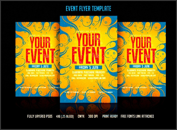 fullt layered event flyer template