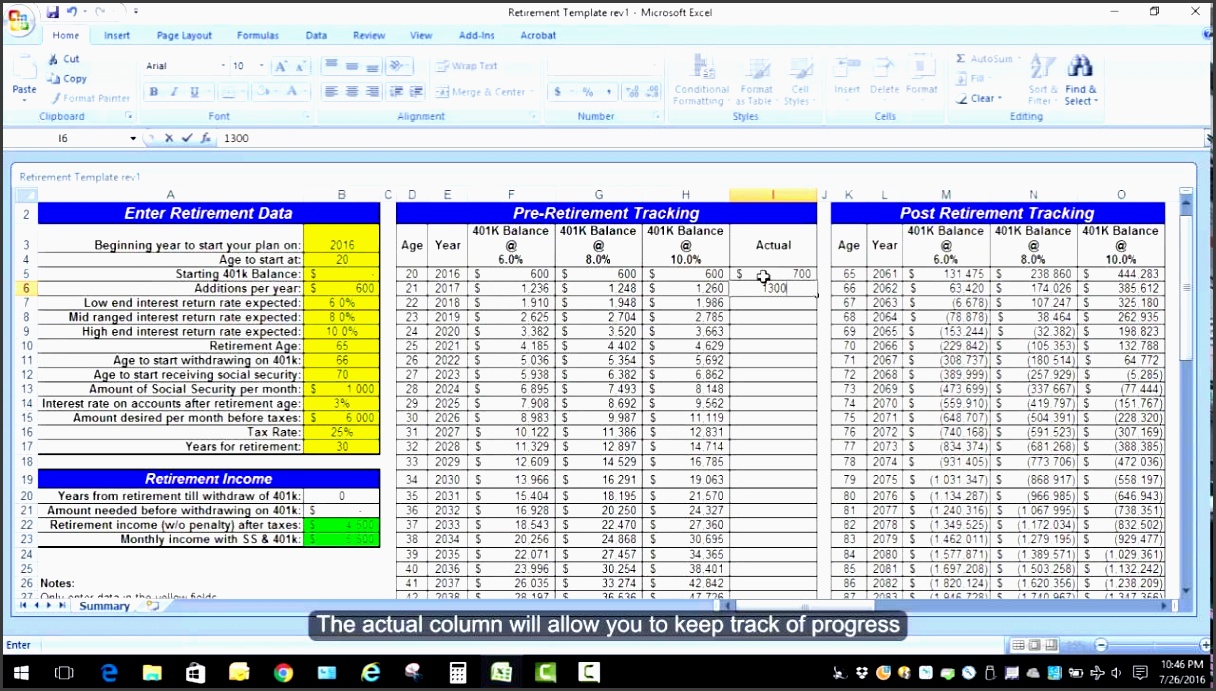 excel spreadsheet for retirement planning free