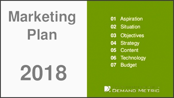 marketing plan presentation template 2018 01 aspiration 02 situation 03 objectives 04 strategy 05 content 06 technology 07 bud 2018 marketing