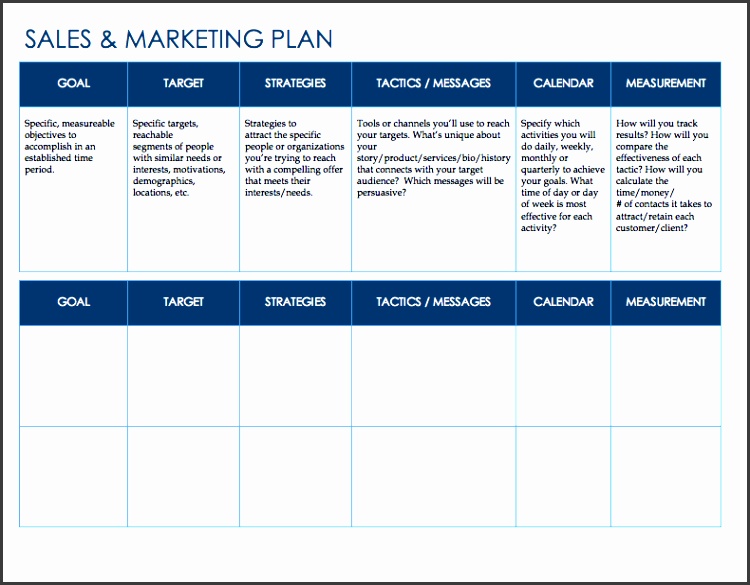 sales marketing template