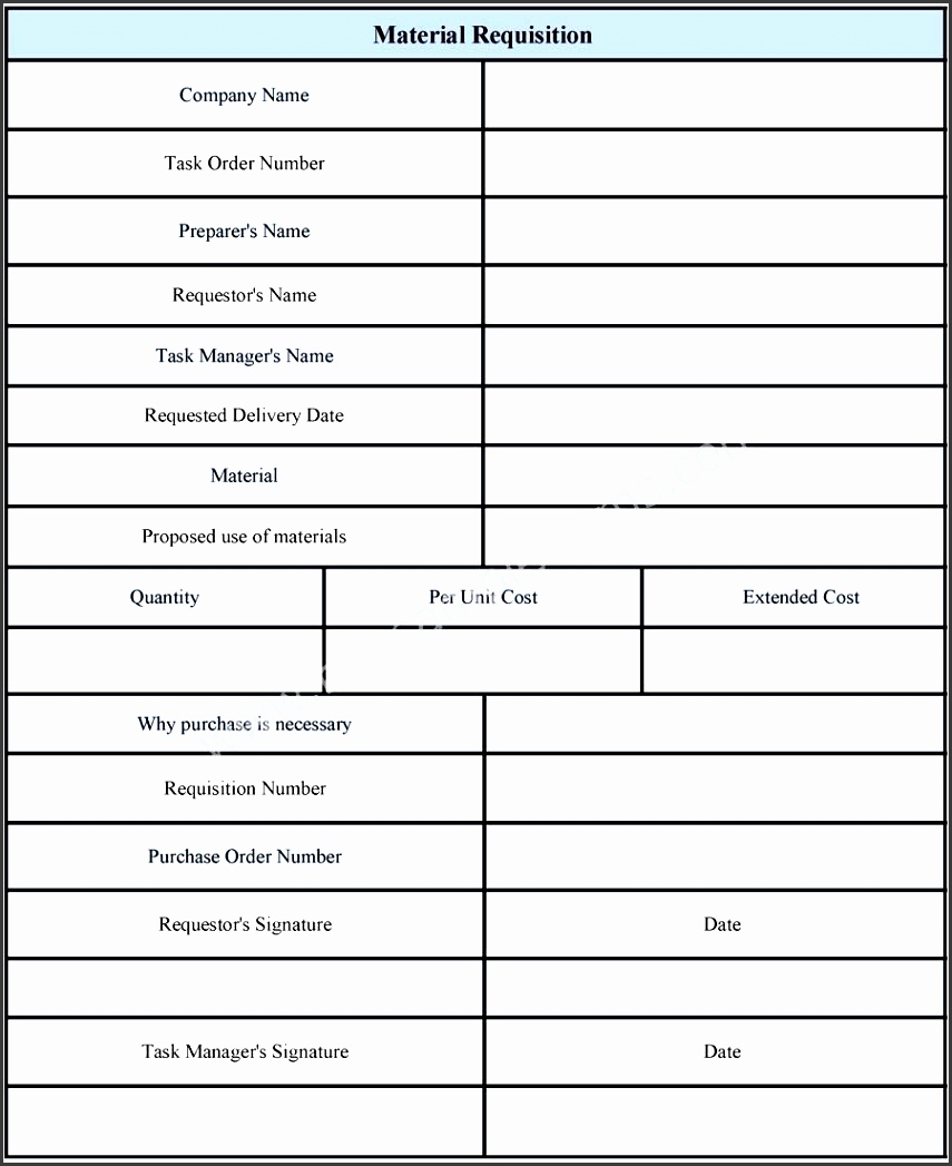 material requisition form template