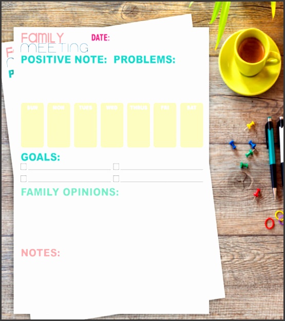 family meeting note template format