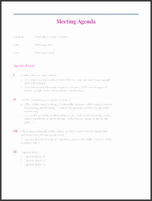 classic meeting agenda