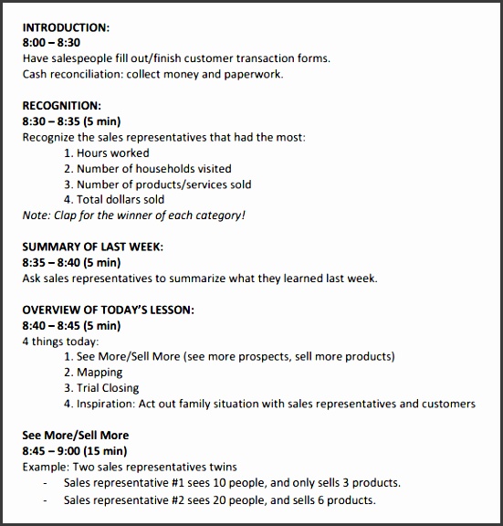 sales meeting agenda