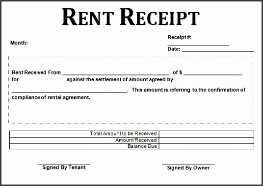sample rent receipt template 12 free documents in pdf inside rent receipt template