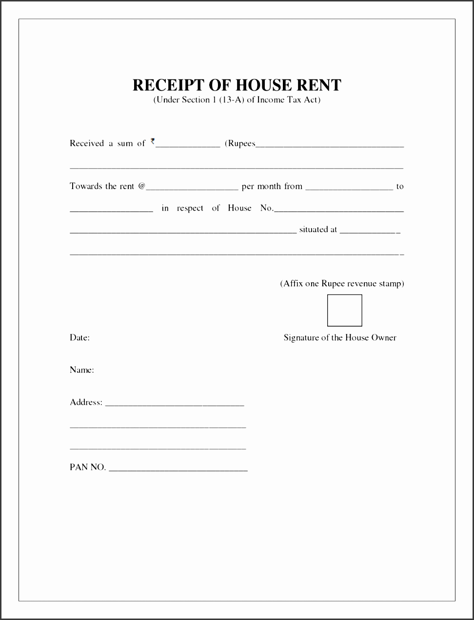 6 Monthly Rent Receipt Template - SampleTemplatess - SampleTemplatess