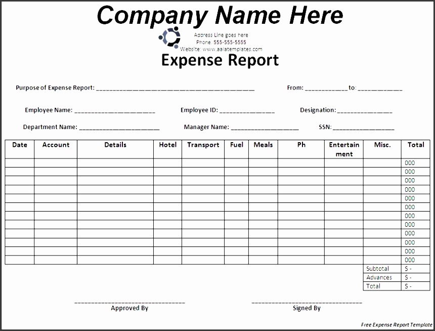 8 best images of monthly expense report template word weekly