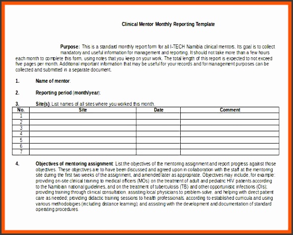 7 8 report template leterformat monthly report template
