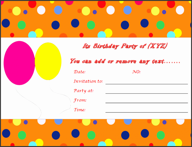 free download of word party invitation templates
