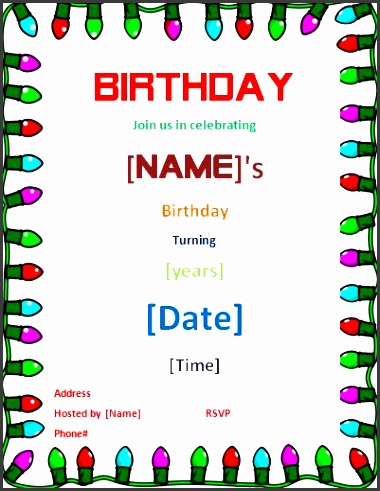 birthday party invitation template word is to sum up your outstanding ideas of do it yourself drop dead birthday invitations 14
