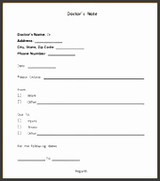 doctors note template