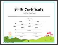 certificate of birth printable certificate
