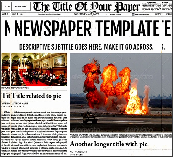 indesign old newspaper example template