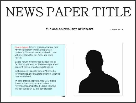 free editable newspaper template