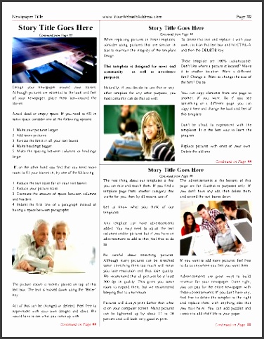 3 column inside page