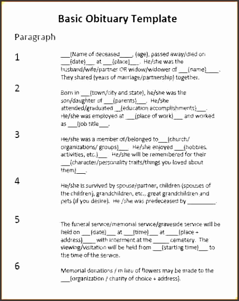 7 obituary template word survey template words