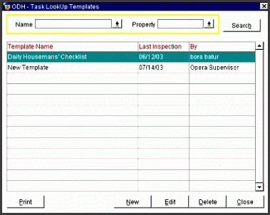 task list screen
