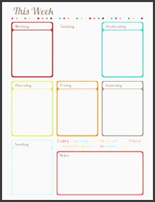 free printable this week one page calendar planner by