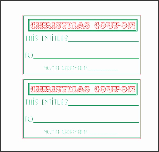 easy to print homemade christmas coupon template