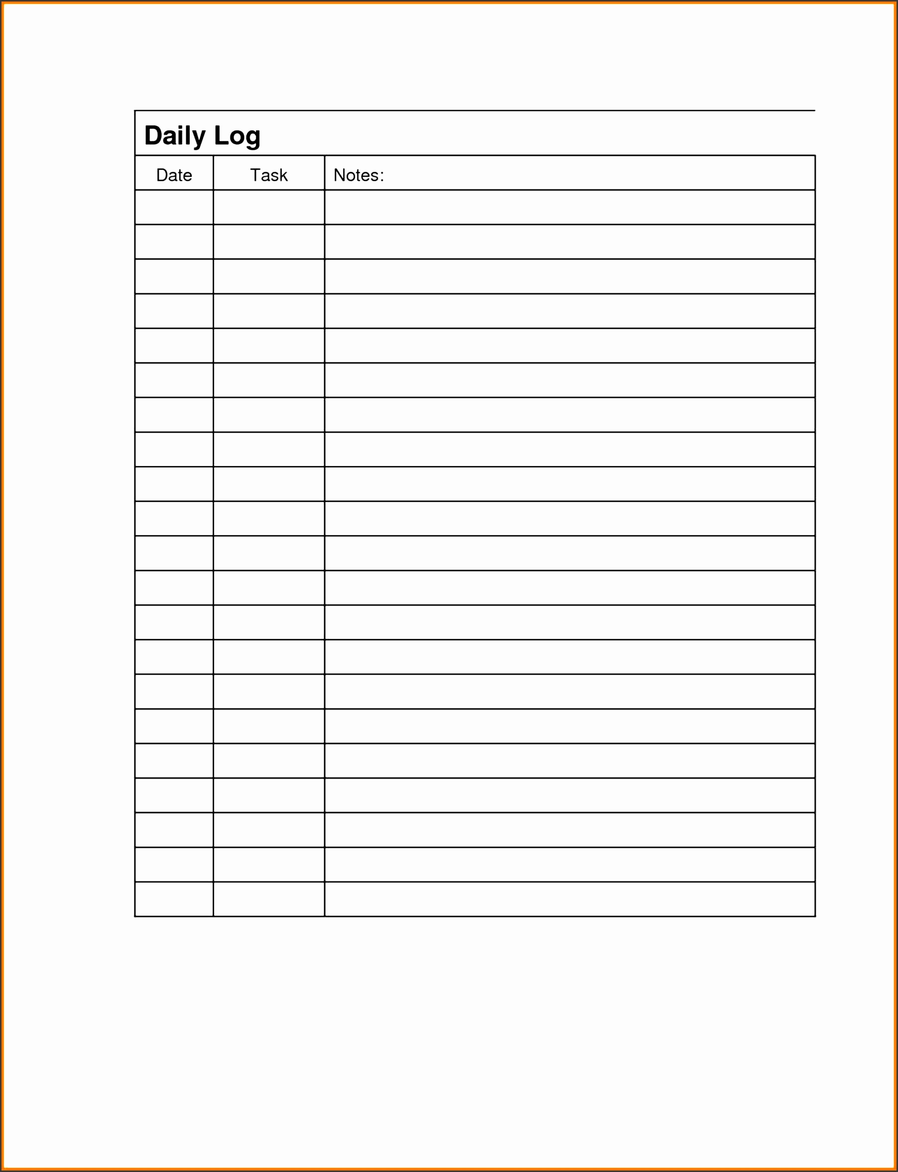 4 Online Daily Activity Log Template SampleTemplatess SampleTemplatess