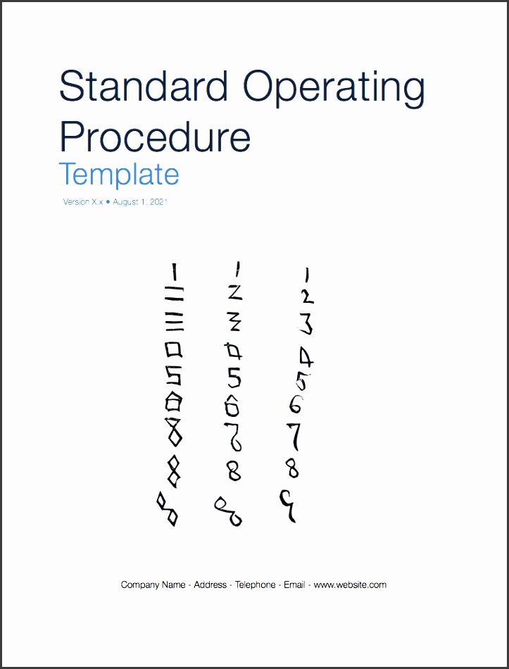 standard operating procedure template coverpage apple iwork standard operating procedure templates
