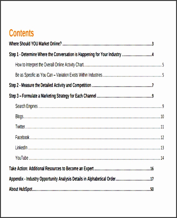 online marketing report