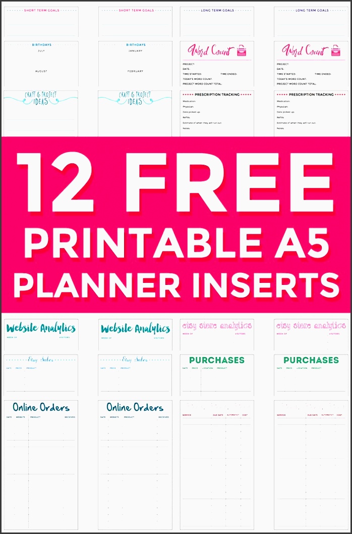 free inserts on paper best for filofax and kikki k planners