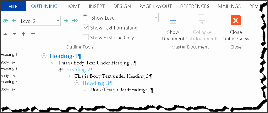 in word 97 2003 you can access it under the view menu in later versions under the view tab