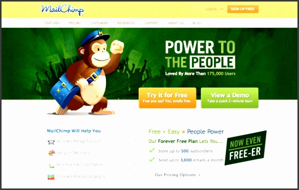 mail chimp is another popular email campaign service it has a great analytics feature for your email newsletter campaigns and a free plan