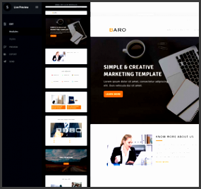 baro multipurpose responsive email template with online stampready builder access