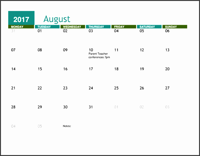 academic calendar any year
