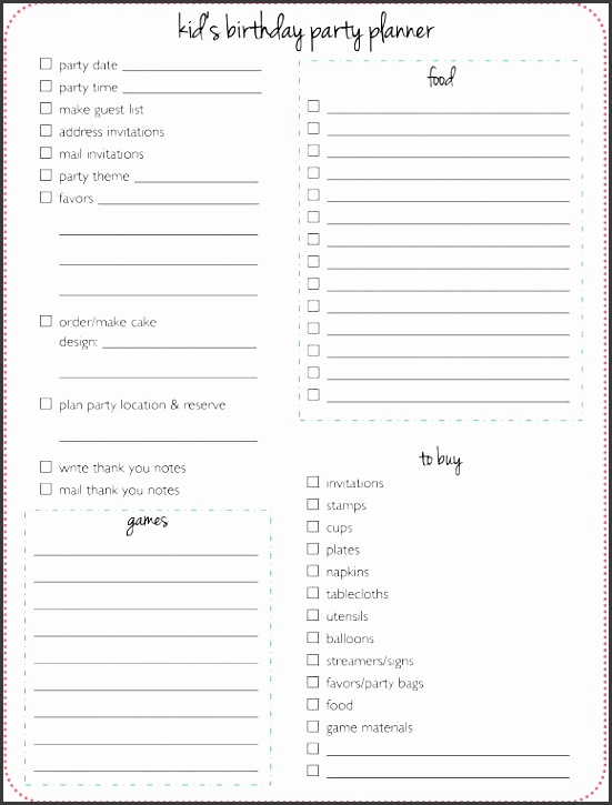 kid s birthday party planner