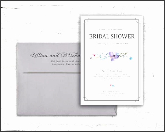 springtime floral design bridal shower invitation