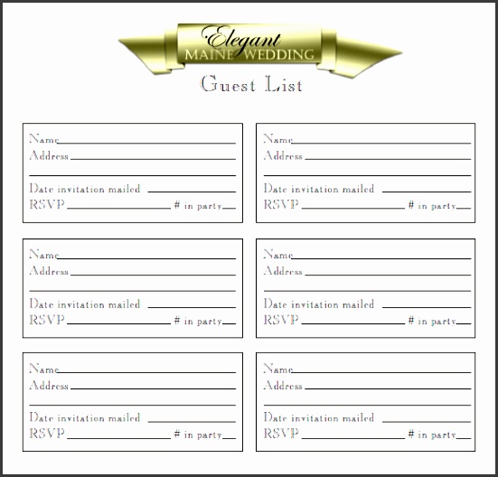 sample guest list 8 documents in pdf word excel ysuha printable wedding guest list template