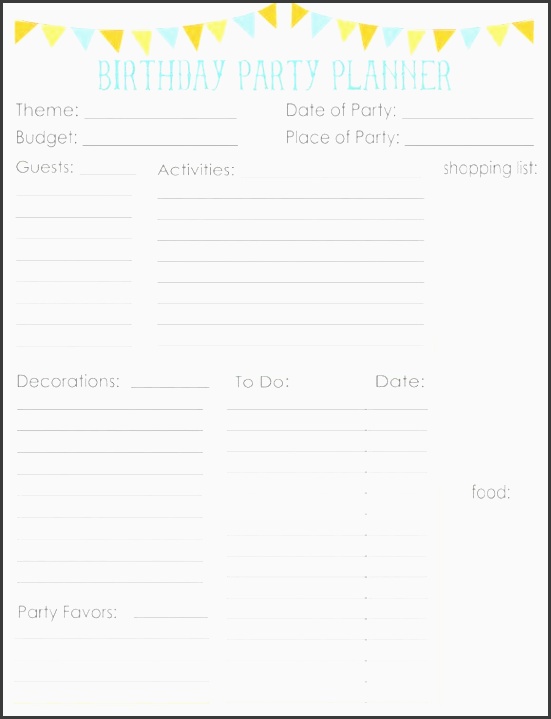 birthday party planning sheet everything i need on one sheet nothing can escape