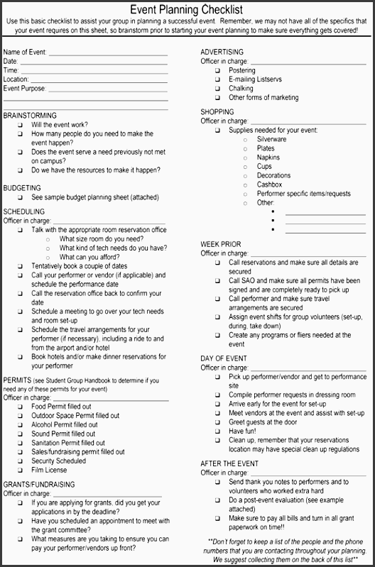 pre planning checklist for special events the event planning template is a simple looking event planning checklist template that can be used by an event