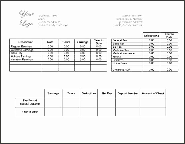8 pay stub template bud template letter vanys can find a free professional pay stub template for canada custom stubs