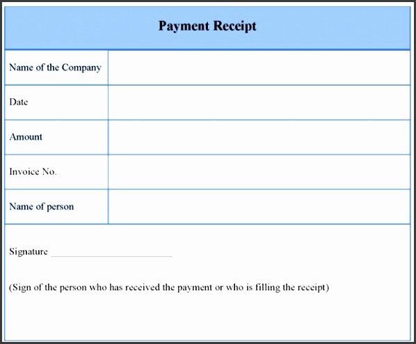 blank receipt template receipt of payment template blank
