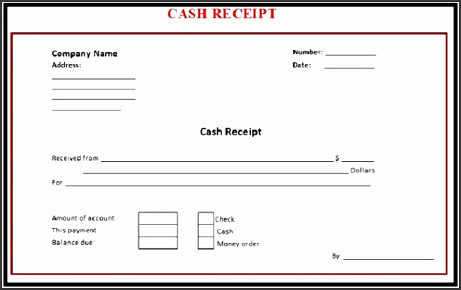 cash receipt templates