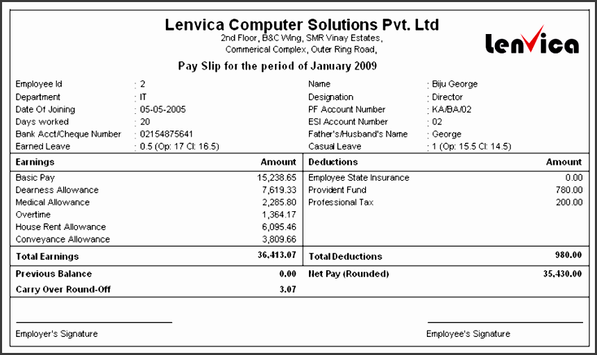 payslip template 4 11 payslip template